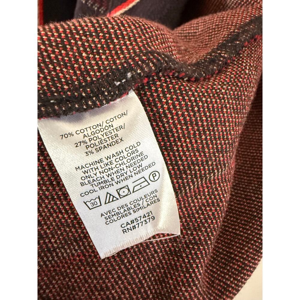 Ann Taylor Black & Red Windowpane Knit Blazer – Size M - Picture 6 of 6